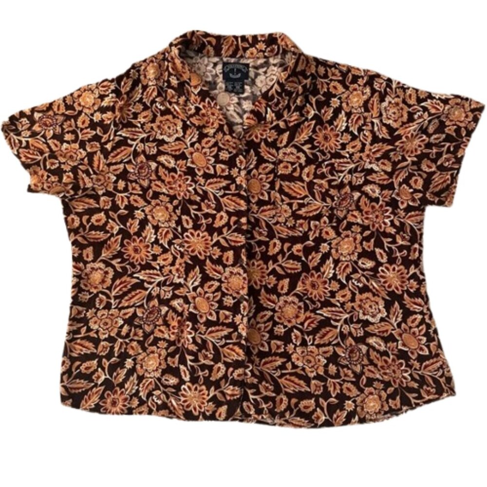 Vintage 90s Solutions Original Camp Shirt – Size 3X Brown Solutions Unlimited
